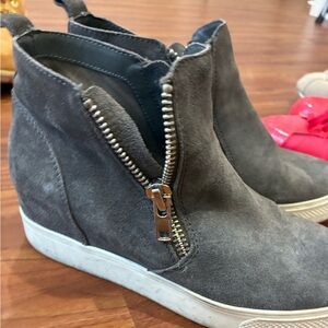 Steve Madden Charcoal Suede High-Top Sneakers